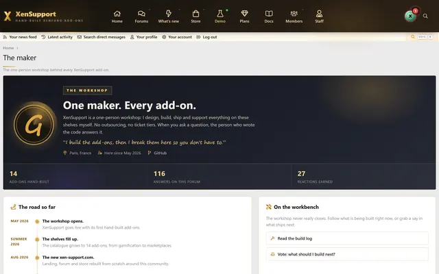 XenStaff: the maker page on this forum